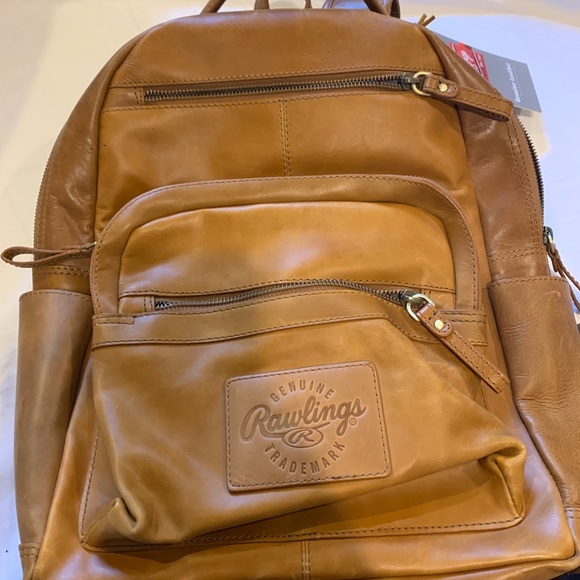 rawlings leather backpack